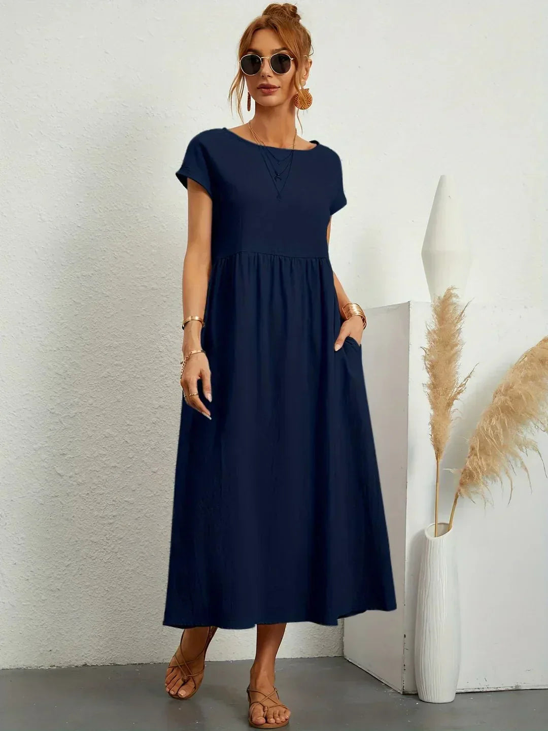 Gabriela™ – Fließendes Midikleid von zeitloser Eleganz