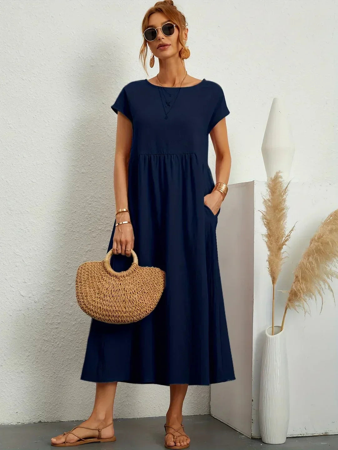 Gabriela™ – Fließendes Midikleid von zeitloser Eleganz