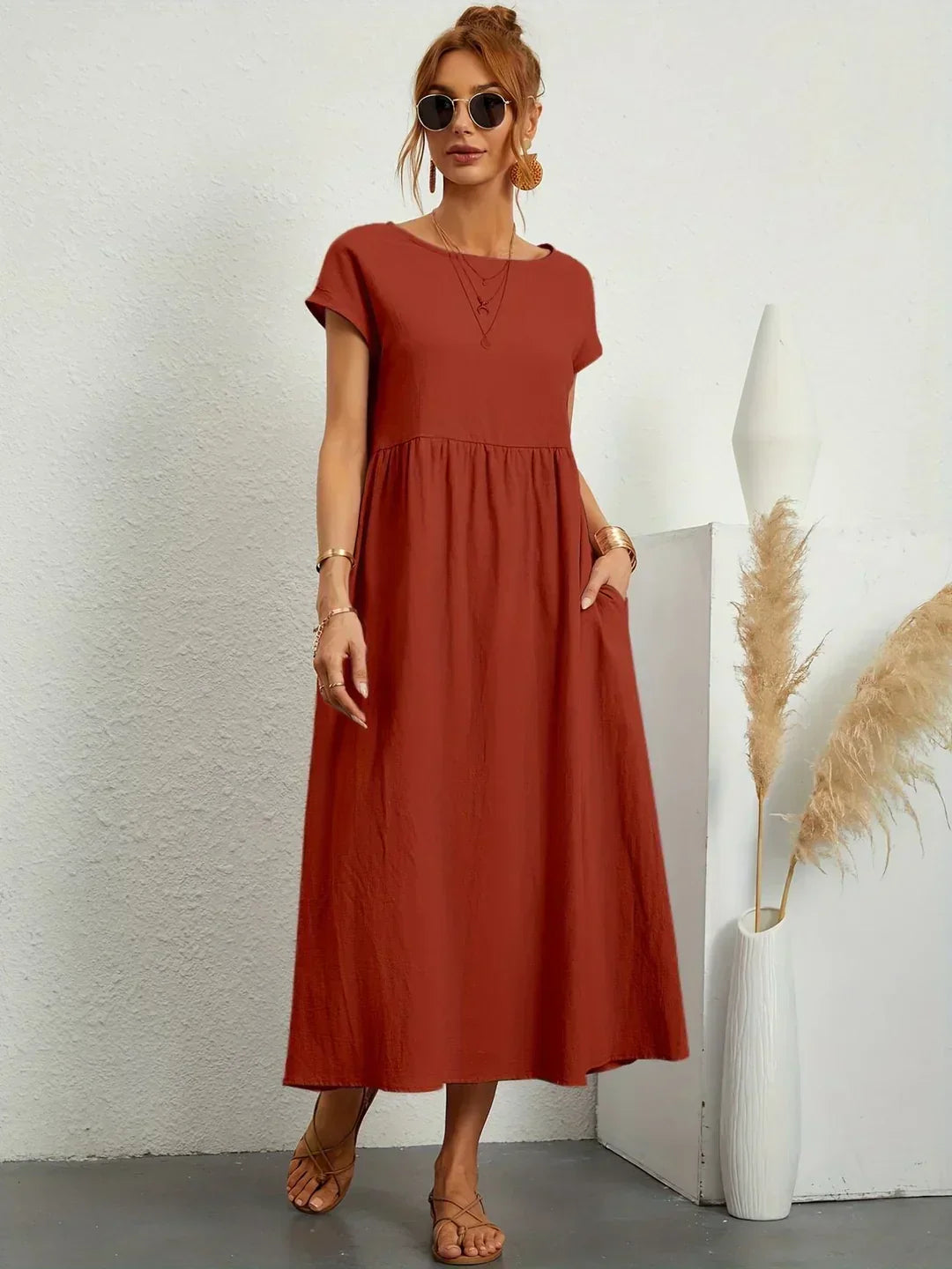 Gabriela™ – Fließendes Midikleid von zeitloser Eleganz