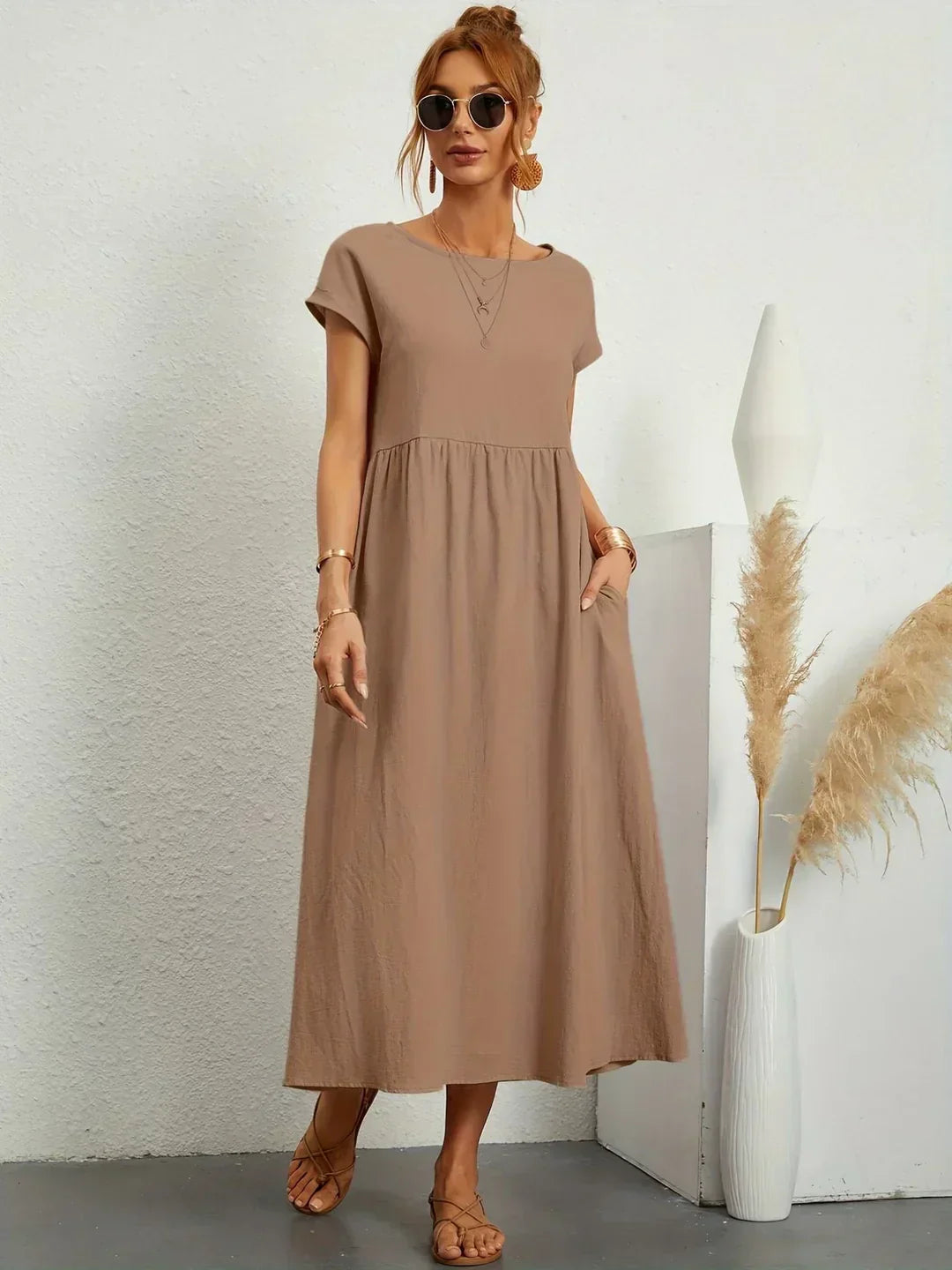 Gabriela™ – Fließendes Midikleid von zeitloser Eleganz