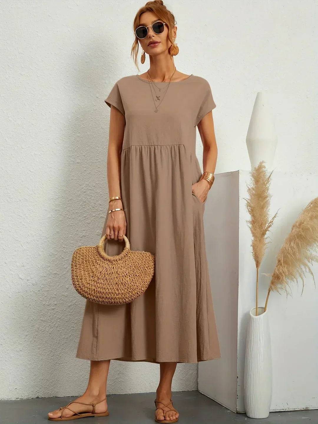 Gabriela™ – Fließendes Midikleid von zeitloser Eleganz