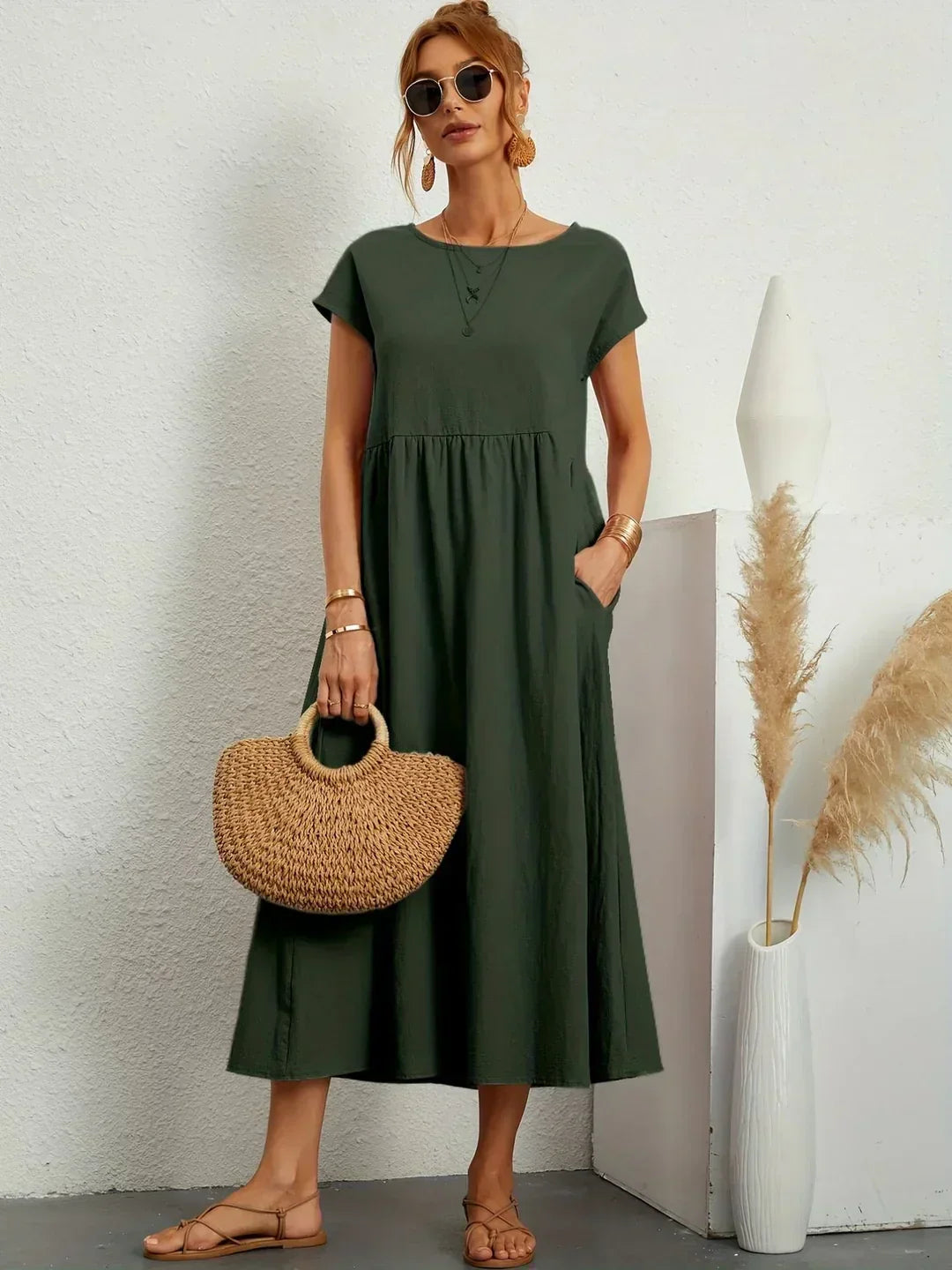 Gabriela™ – Fließendes Midikleid von zeitloser Eleganz