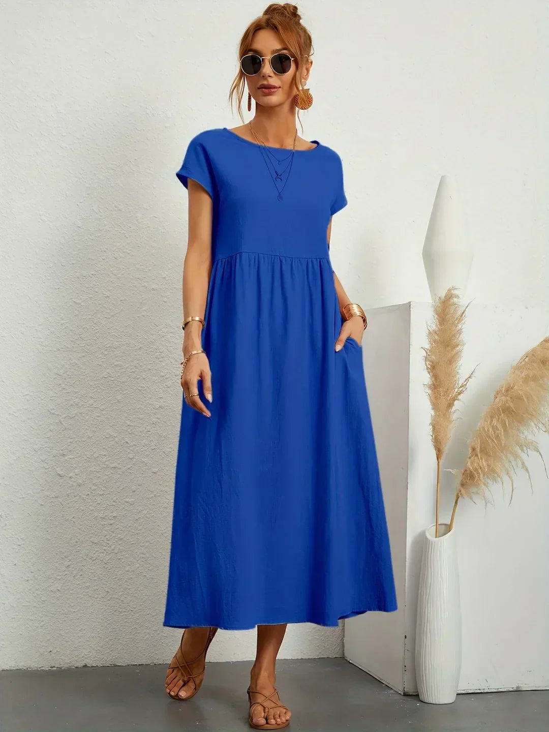 Gabriela™ – Fließendes Midikleid von zeitloser Eleganz