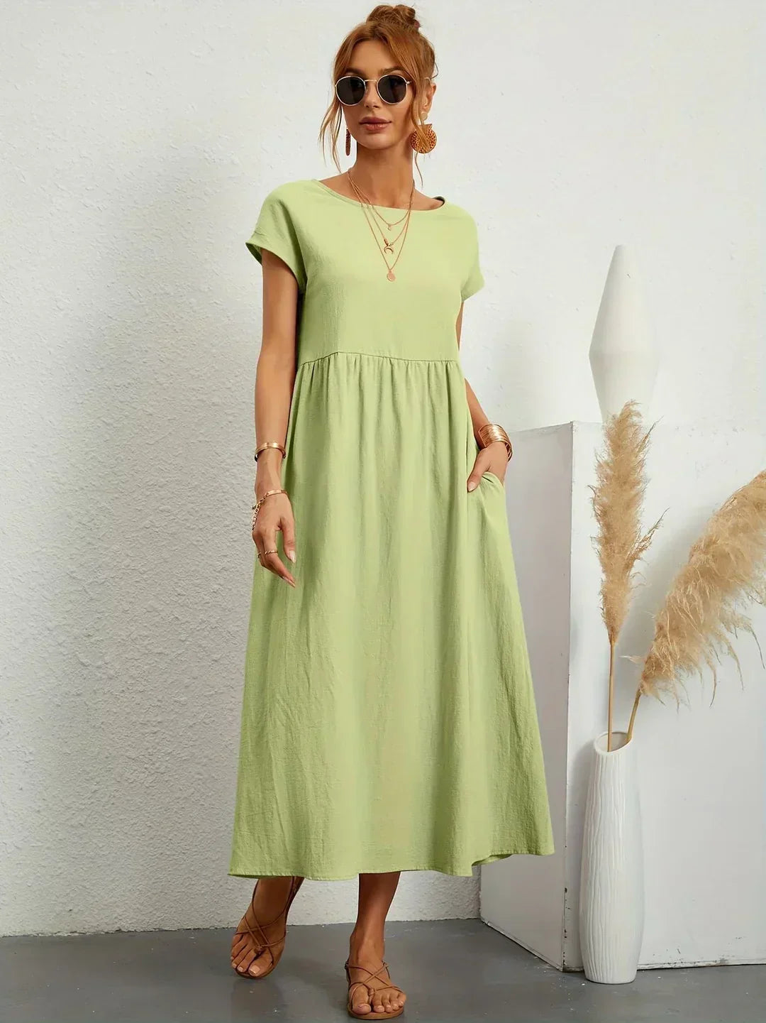 Gabriela™ – Fließendes Midikleid von zeitloser Eleganz