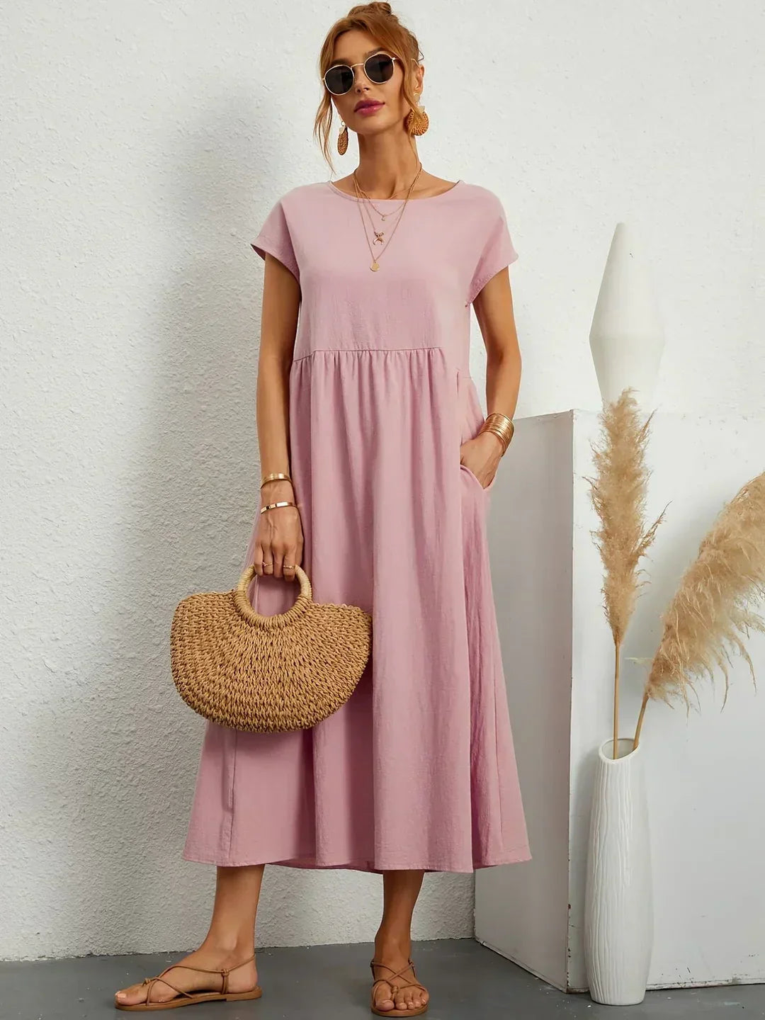 Gabriela™ – Fließendes Midikleid von zeitloser Eleganz