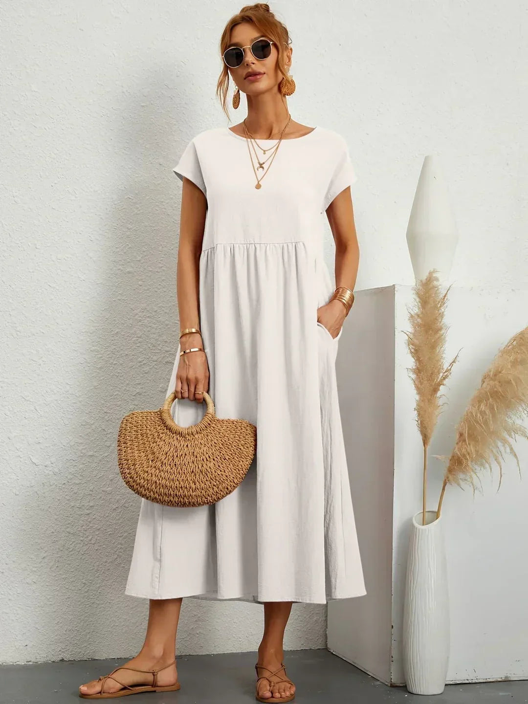 Gabriela™ – Fließendes Midikleid von zeitloser Eleganz