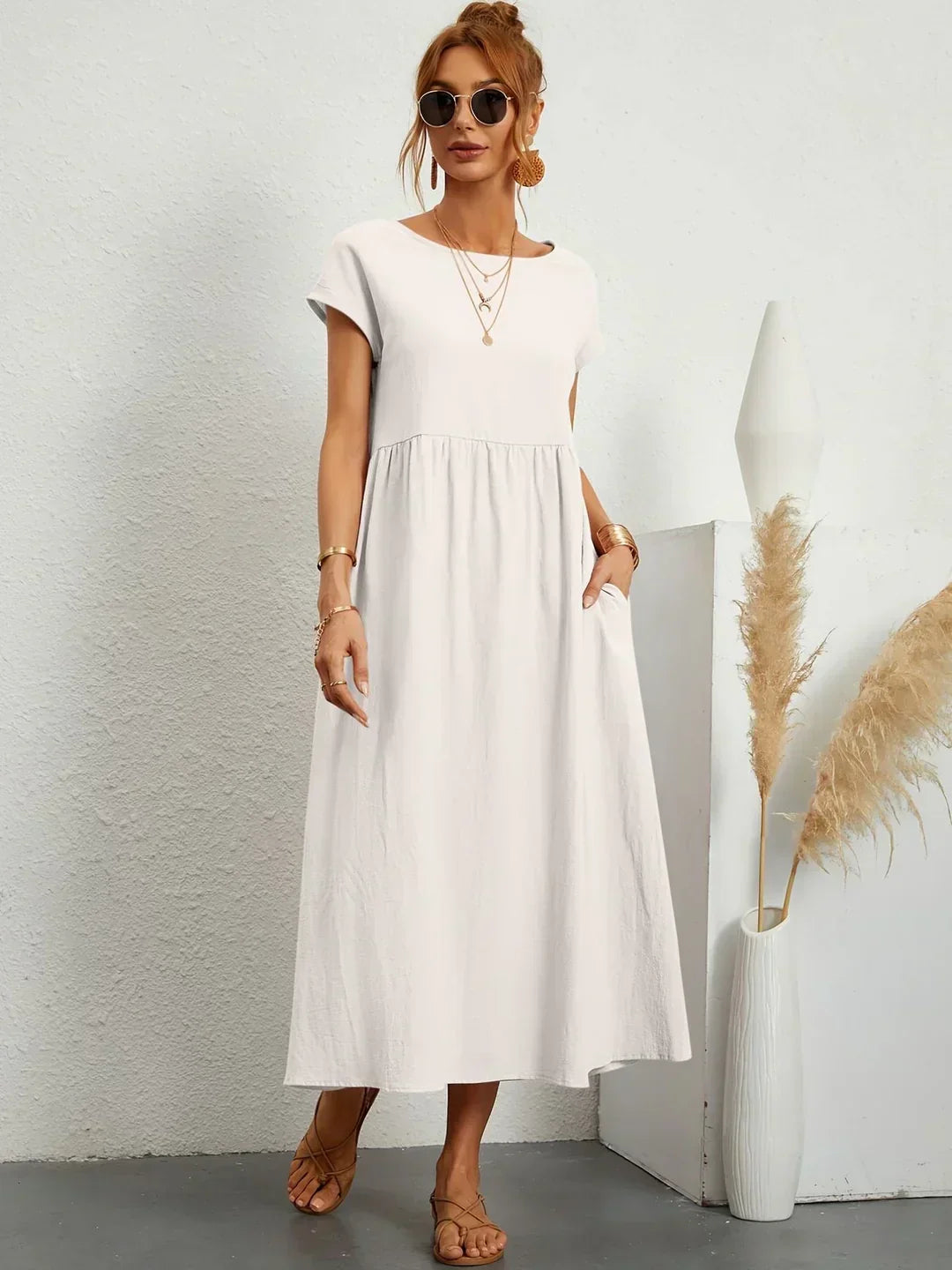 Gabriela™ – Fließendes Midikleid von zeitloser Eleganz