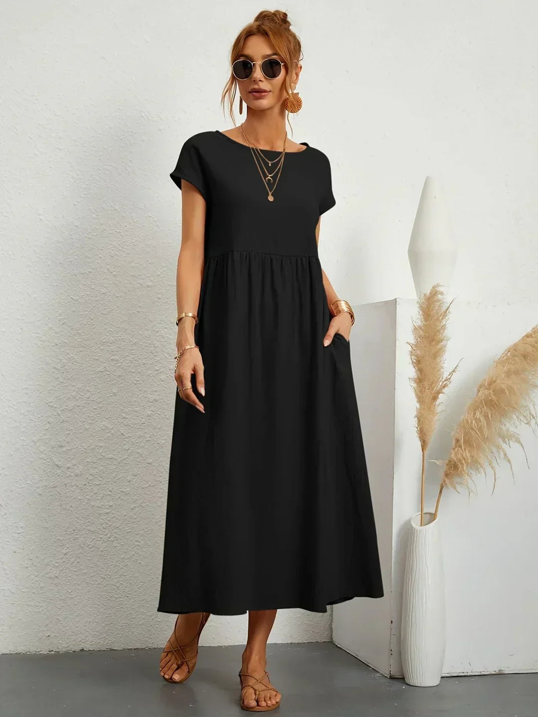 Gabriela™ – Fließendes Midikleid von zeitloser Eleganz