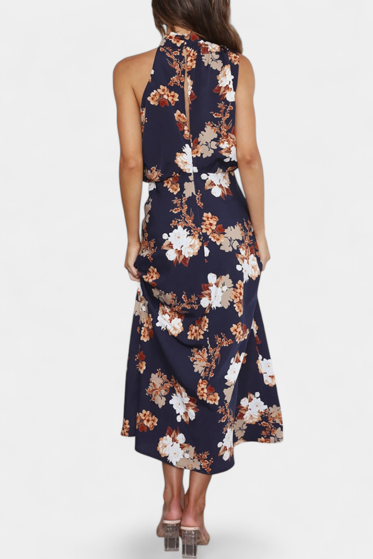 Lisa | Maxi-Kleid mit Blumenmuster und Neckholder
