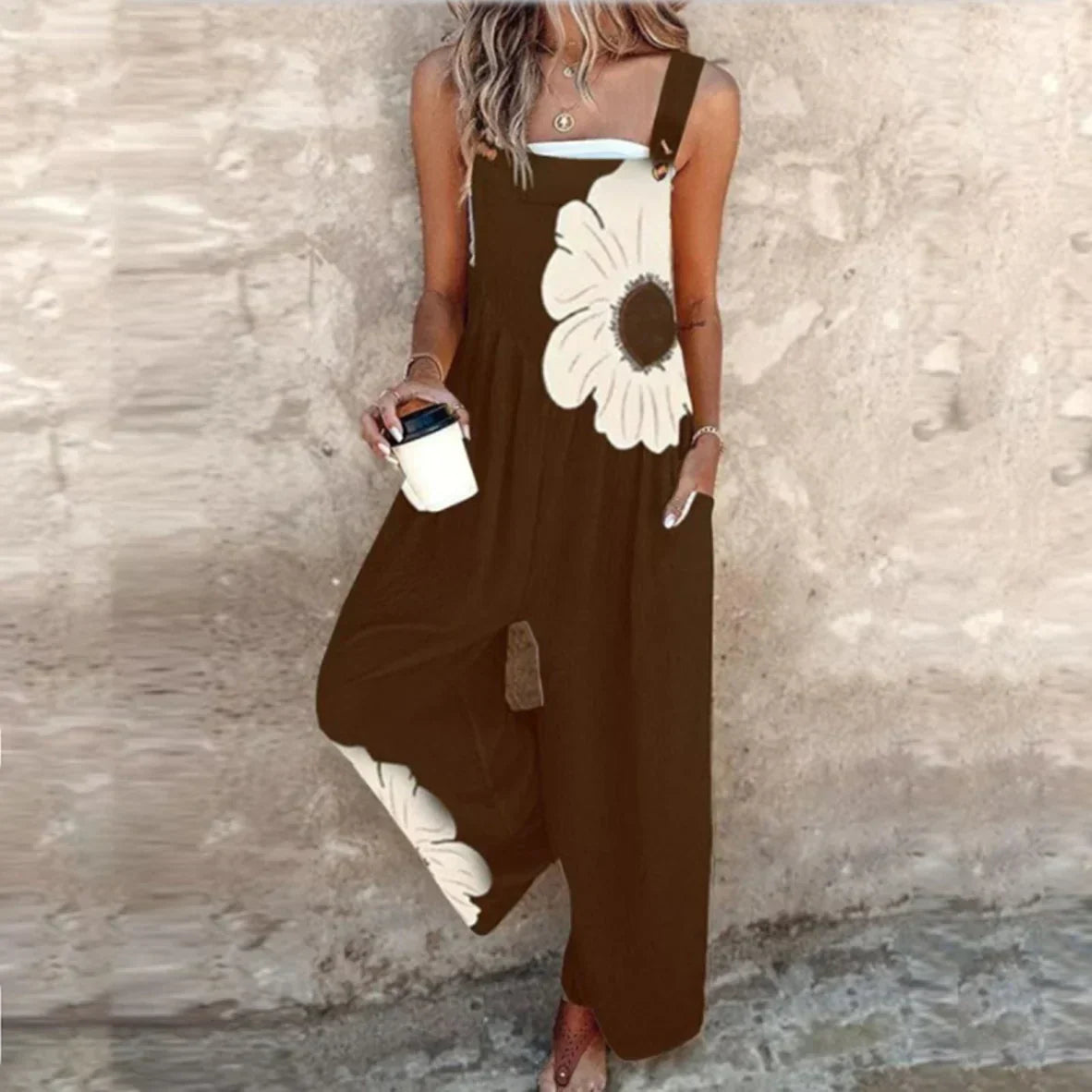 Bequemer Overall mit Muster