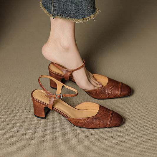 Tacones de Cuero Auténtico Valery