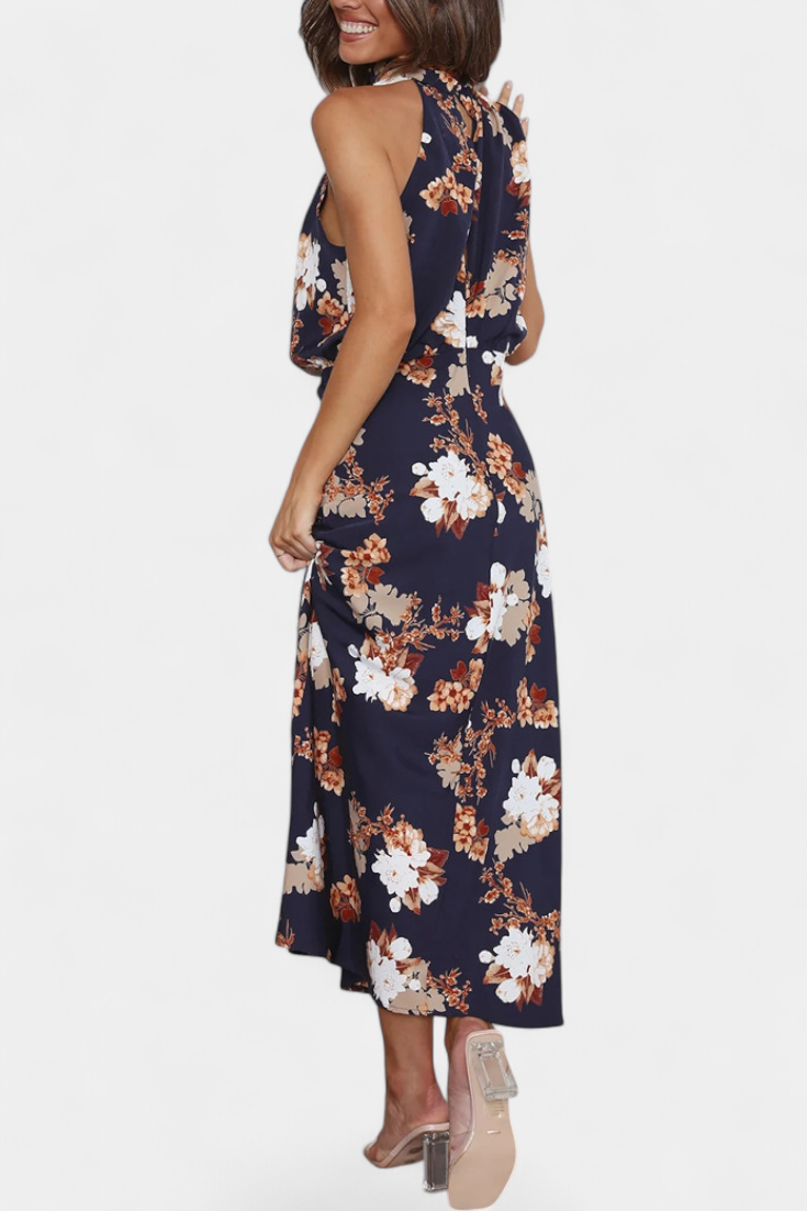 Lisa | Maxi-Kleid mit Blumenmuster und Neckholder