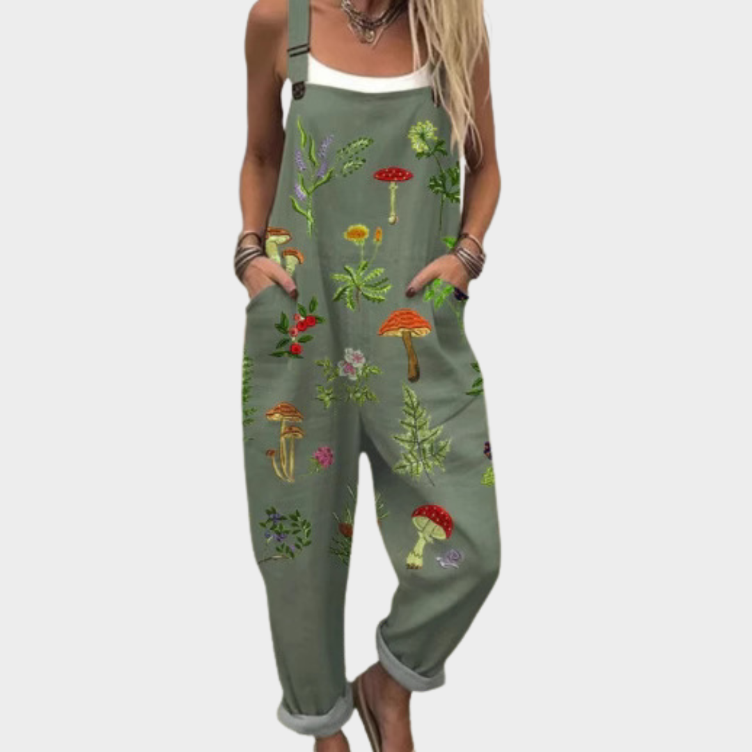 Bequemer Overall mit Muster