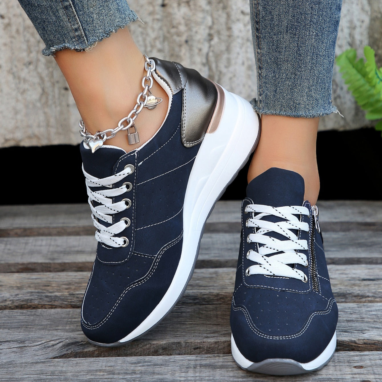 Inga Orthopädische Schuhe mit Fußgewölbeunterstützung, breite Zehenbox