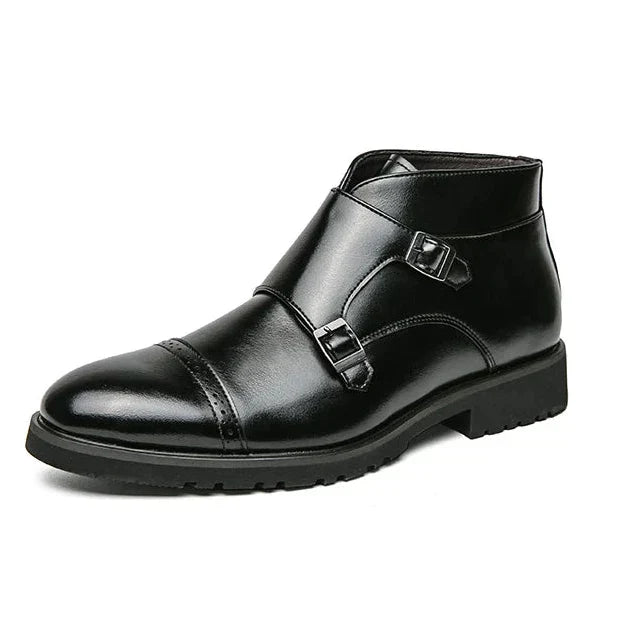Parker | Doppelschnallenstiefeletten aus Kunstleder