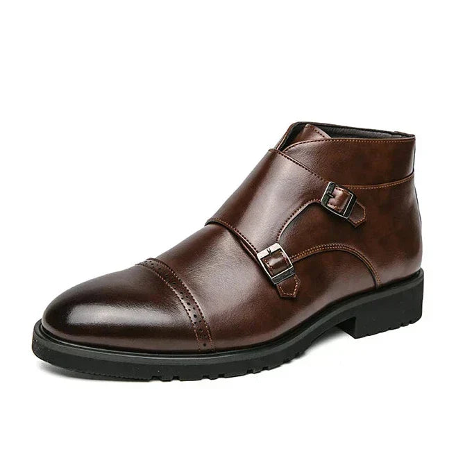 Parker | Doppelschnallenstiefeletten aus Kunstleder