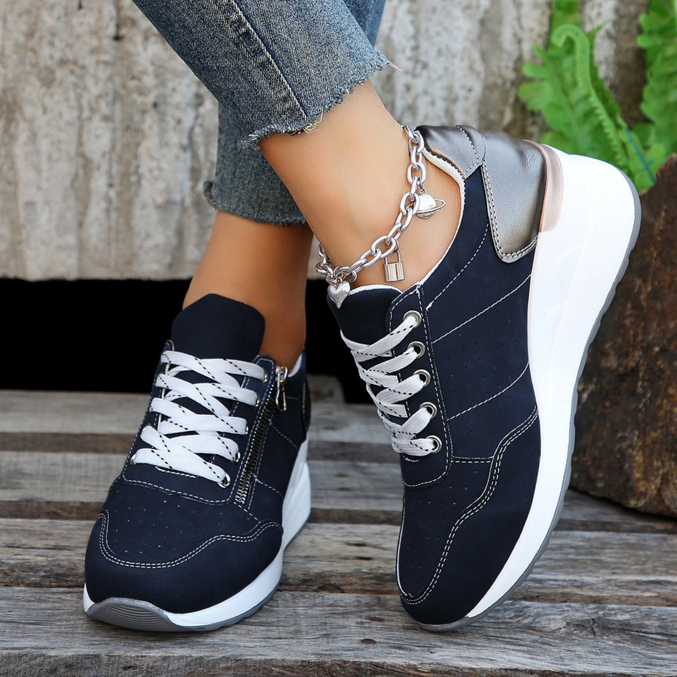 Inga Orthopädische Schuhe mit Fußgewölbeunterstützung, breite Zehenbox