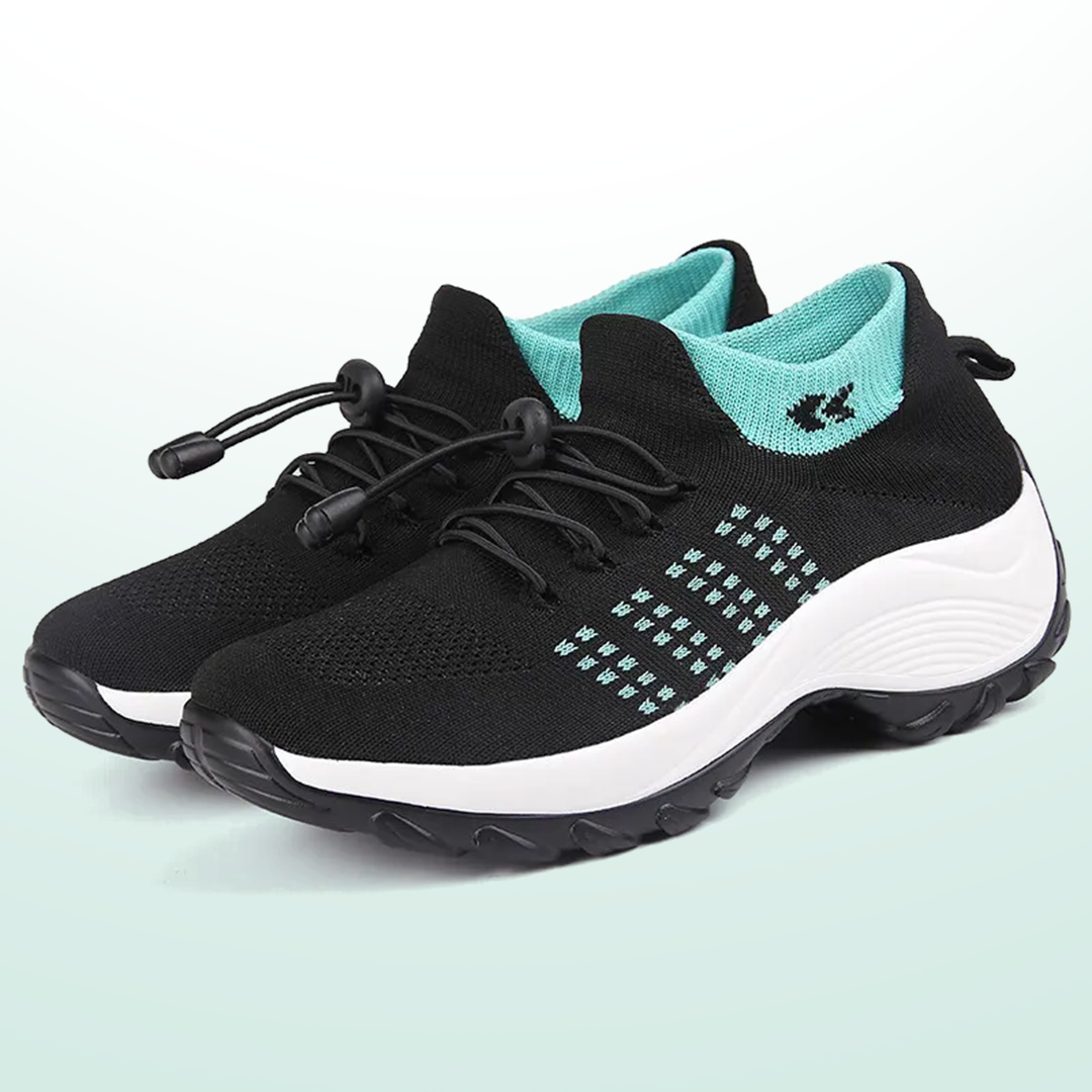 Ambulo Orthopädische Stoffschuhe - Grün Schwarz