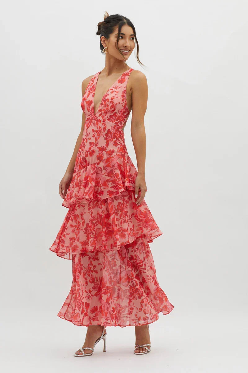 Vestido Lia™ | Elegantes florales Midikleid