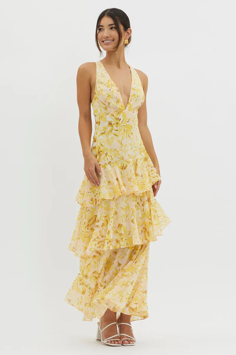 Vestido Lia™ | Elegantes florales Midikleid