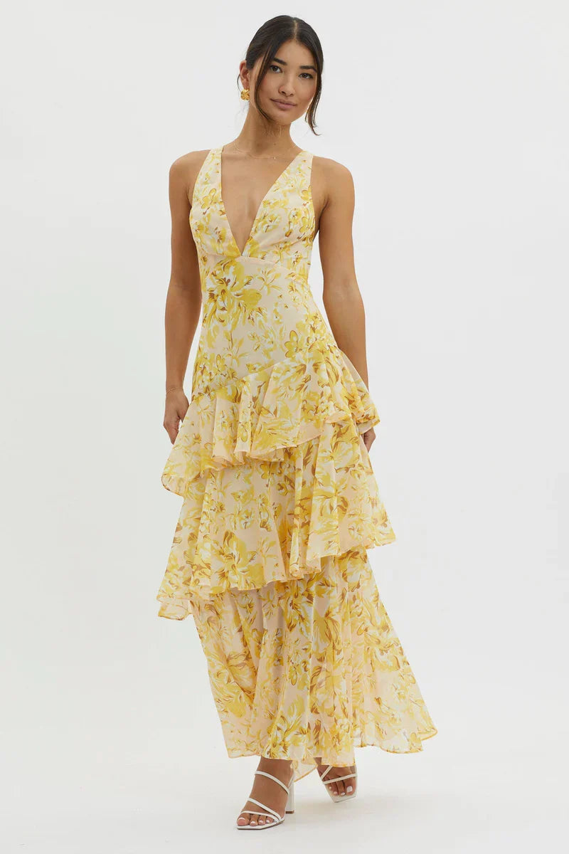 Vestido Lia™ | Elegantes florales Midikleid