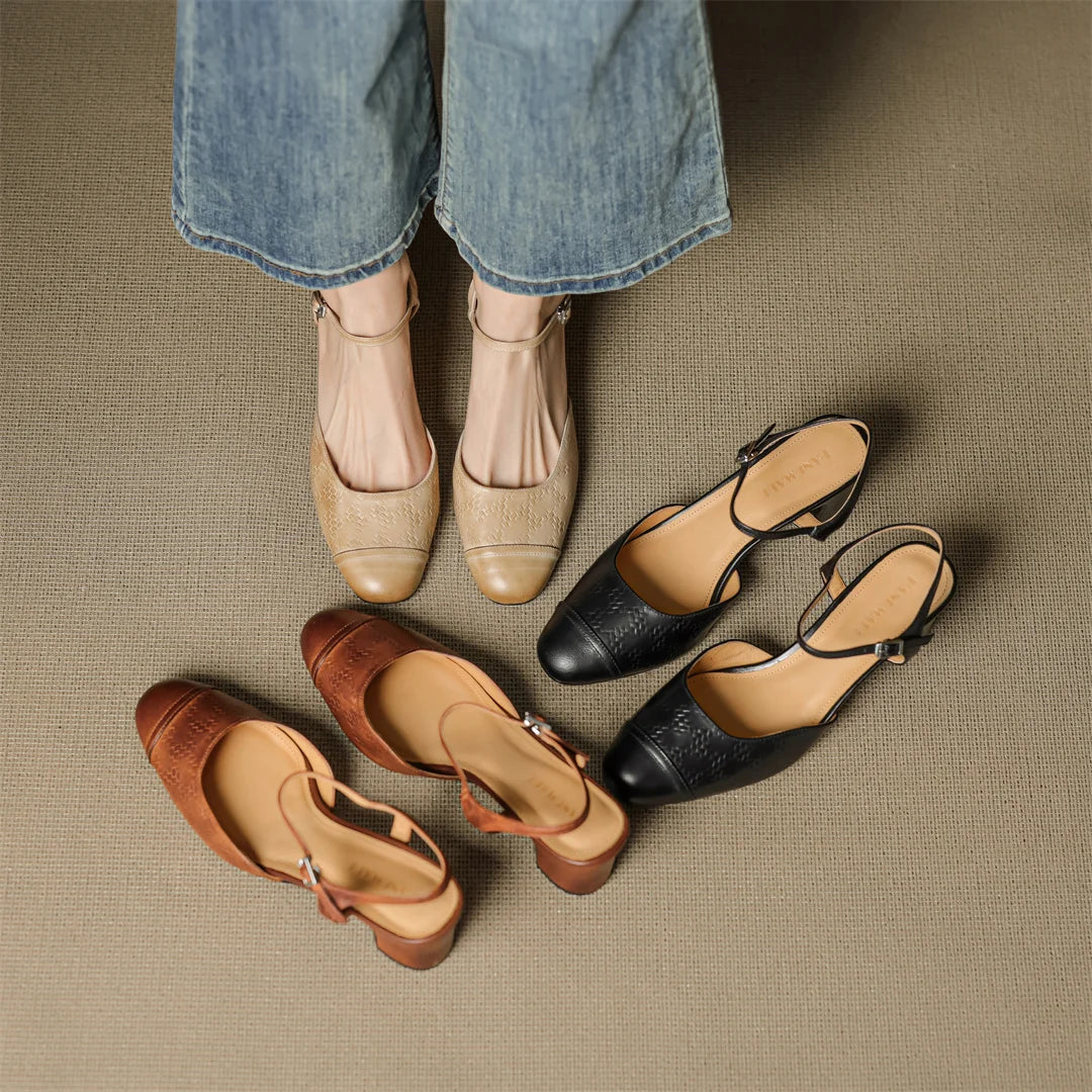 Valery Echtleder-Absatzschuhe