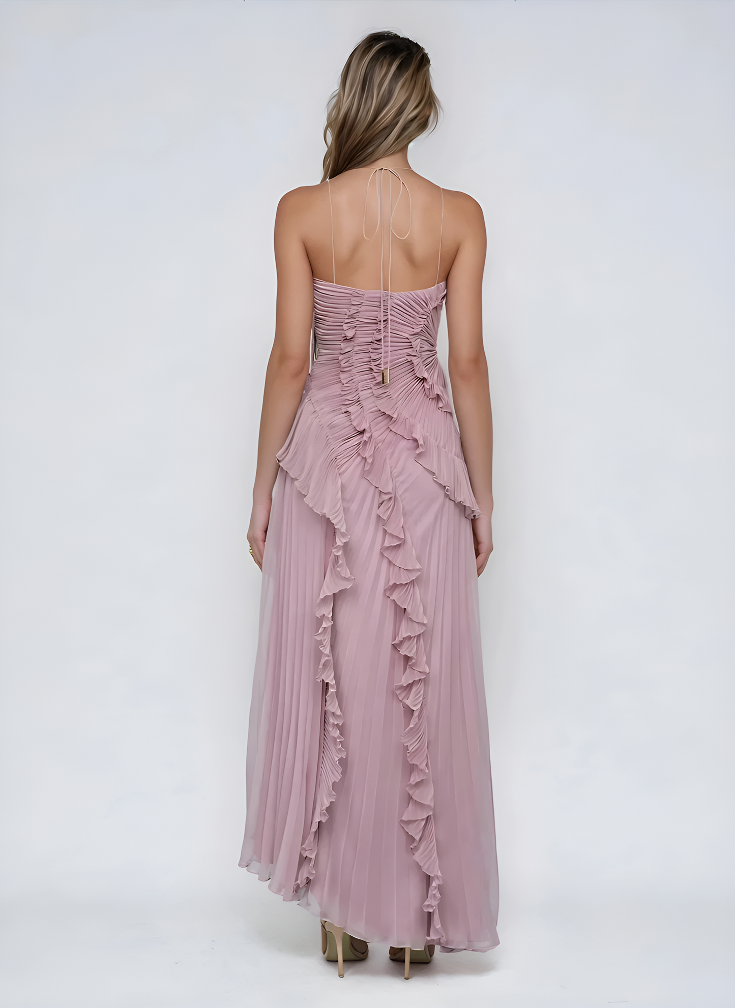 Lavendelfarbenes Imperiales Kleid | Romantische Eleganz mit Bewegung