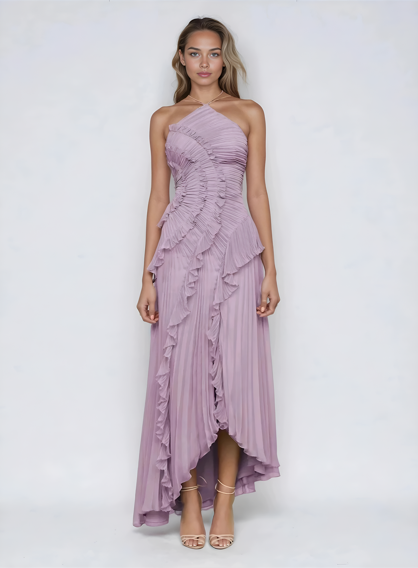 Lavendelfarbenes Imperiales Kleid | Romantische Eleganz mit Bewegung