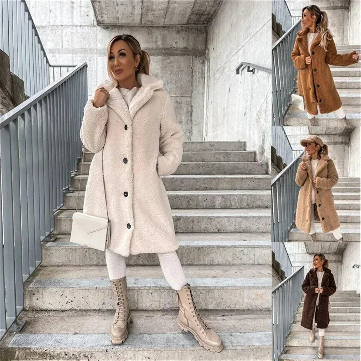 JESSICA | Kuscheliger Teddyfell-Mantel
