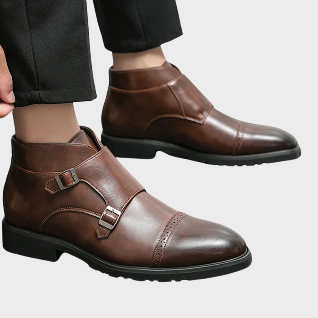 Parker | Doppelschnallenstiefeletten aus Kunstleder