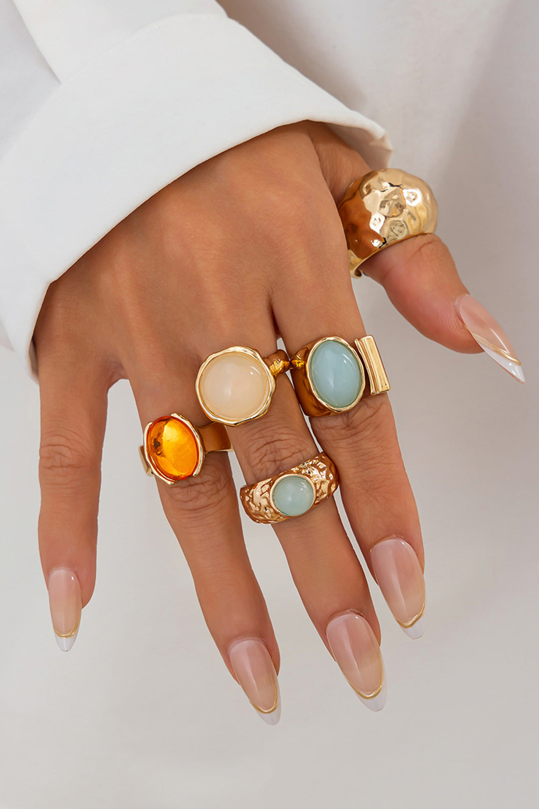 Offene Ringe mit Strassbesatz