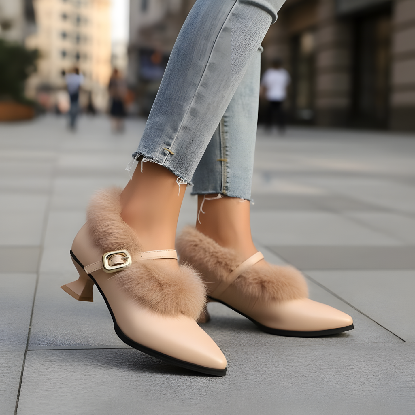 Stöckelschuhe aus Veloursleder
