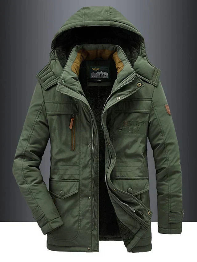 Simón | Warmer Herren-Wintermantel aus Premium-Wollmischung mit Fleece-Futter