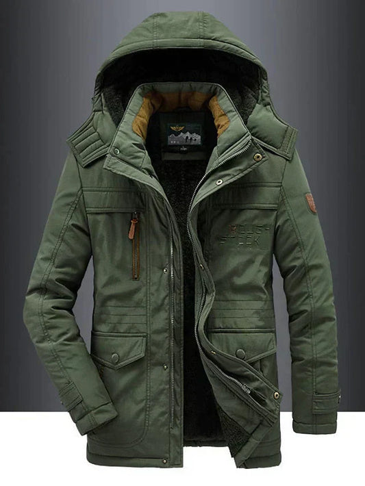 Simón | Abrigo de Invierno para Hombre de Forro Polar Caliente de Mezcla de Lana Premium