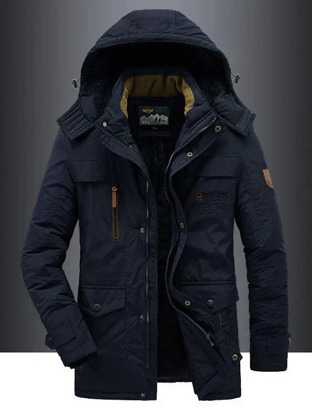 Simón | Warmer Herren-Wintermantel aus Premium-Wollmischung mit Fleece-Futter