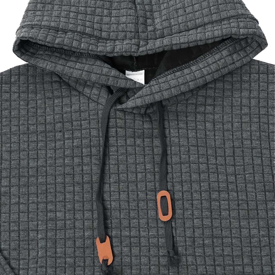 Álvaro™ | Wattierter Hoodie aus Waffelpiqué