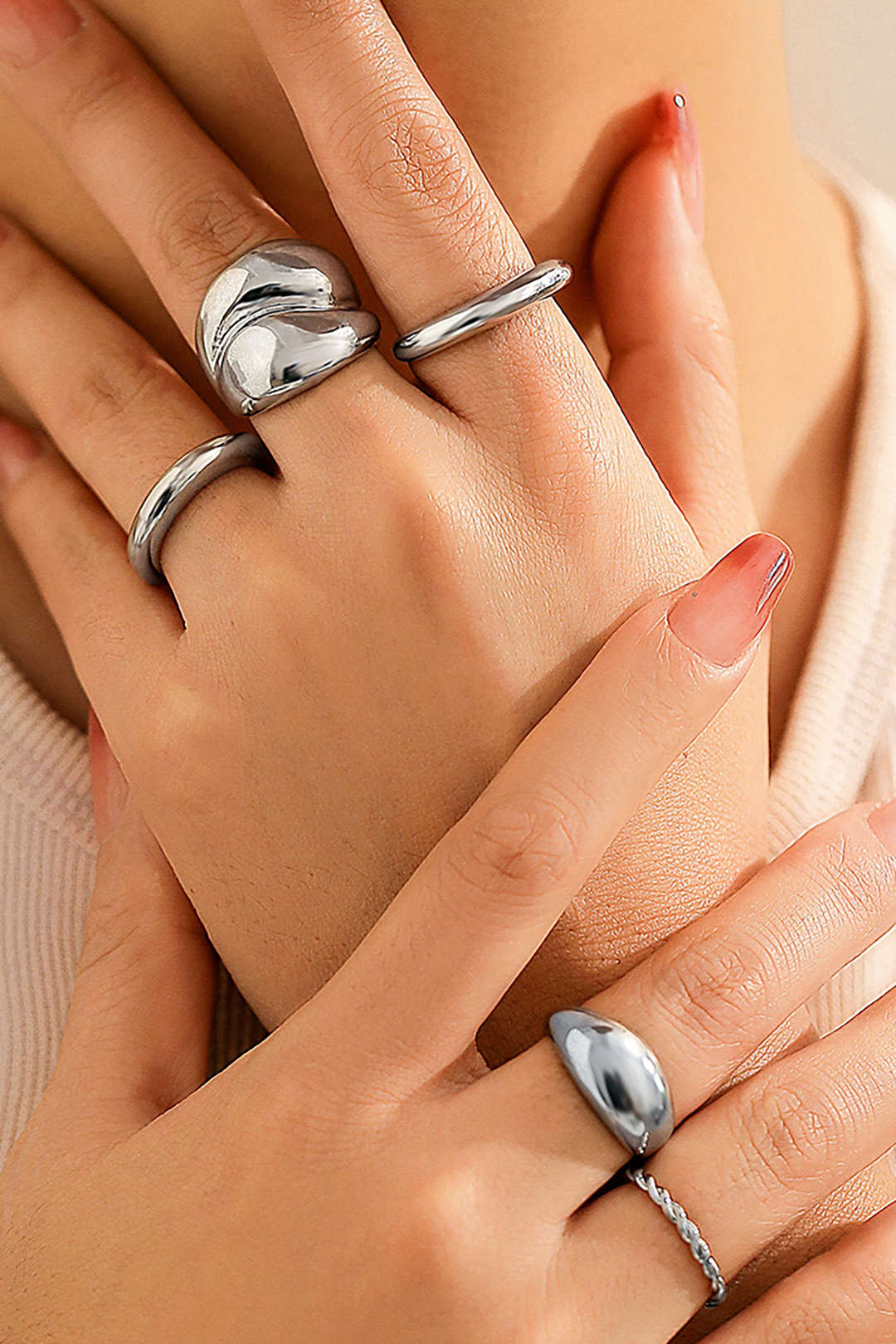 4-teiliges Metallringset