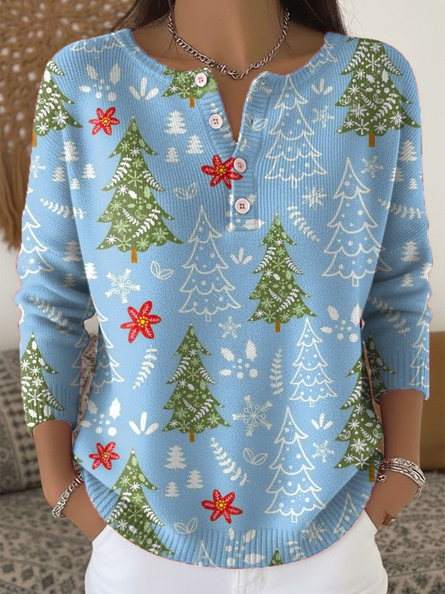 Sofía | Weihnachtspullover mit Knöpfen
