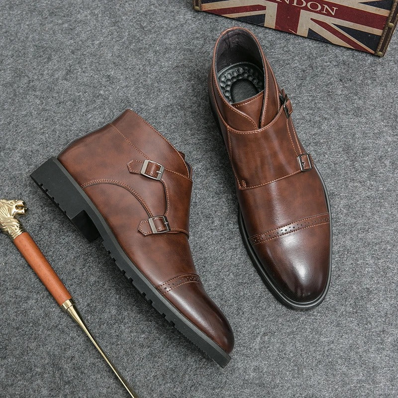 Parker | Doppelschnallenstiefeletten aus Kunstleder