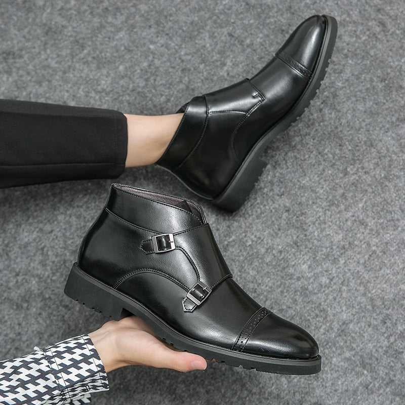 Parker | Doppelschnallenstiefeletten aus Kunstleder