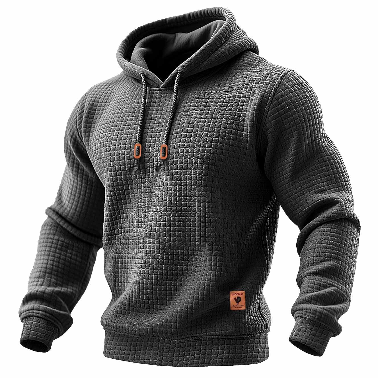 Álvaro™ | Wattierter Hoodie aus Waffelpiqué
