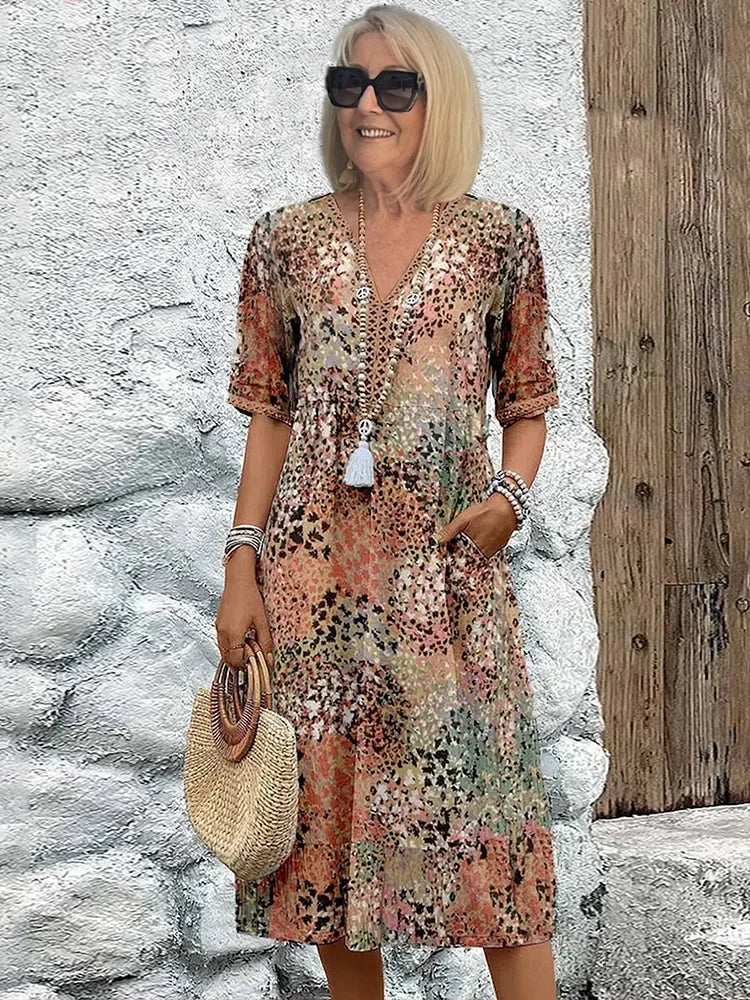 Lina | Leichtes Kleid mit V-Ausschnitt