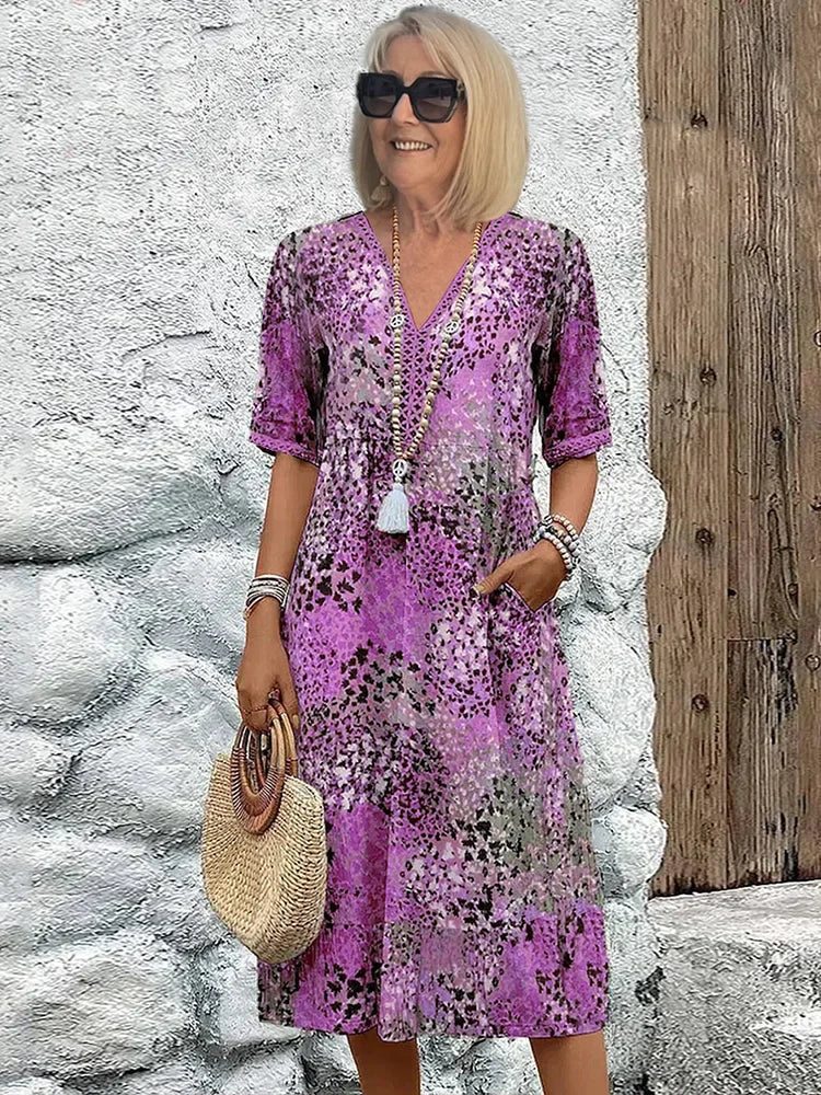 Lina | Leichtes Kleid mit V-Ausschnitt