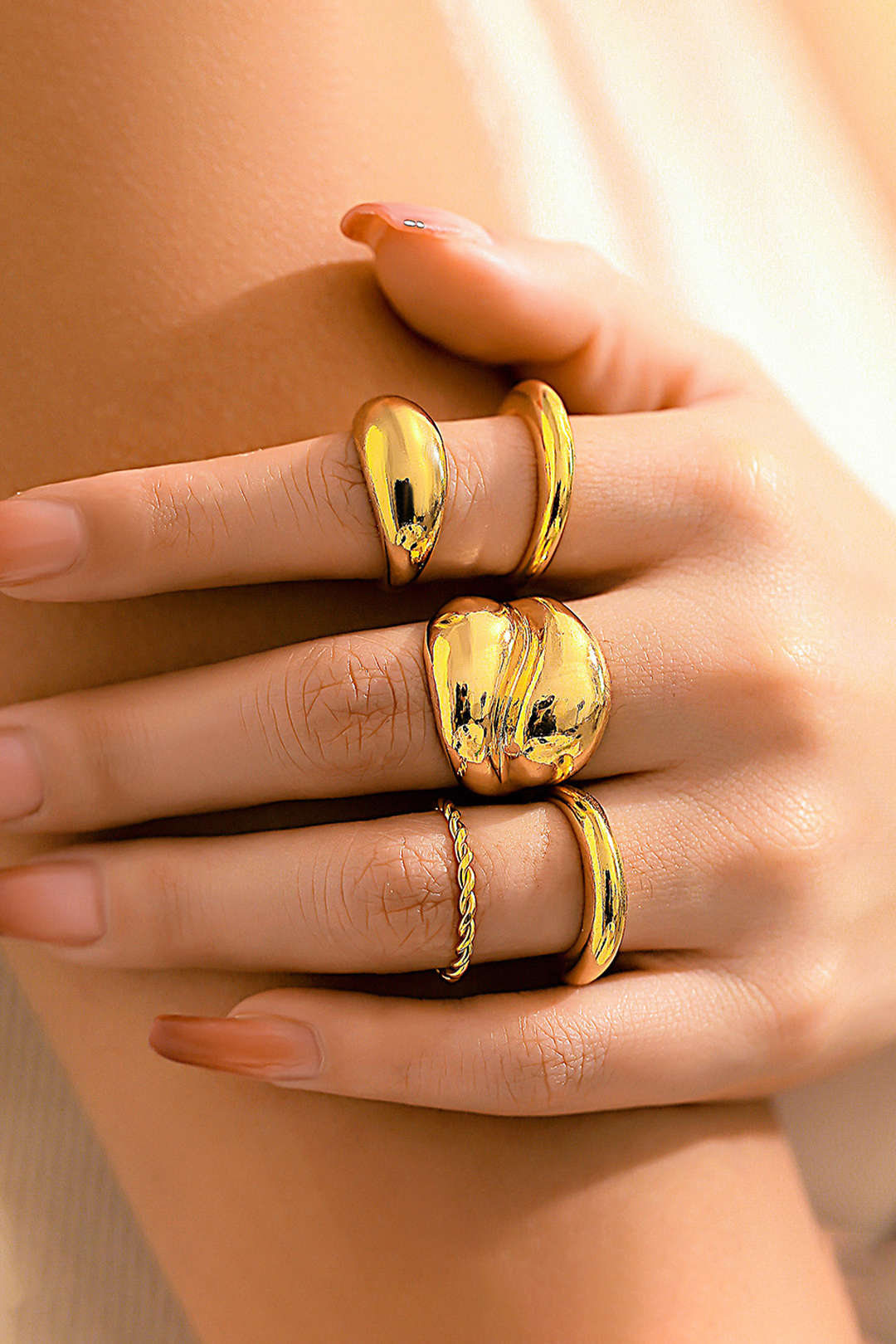 4-teiliges Metallringset