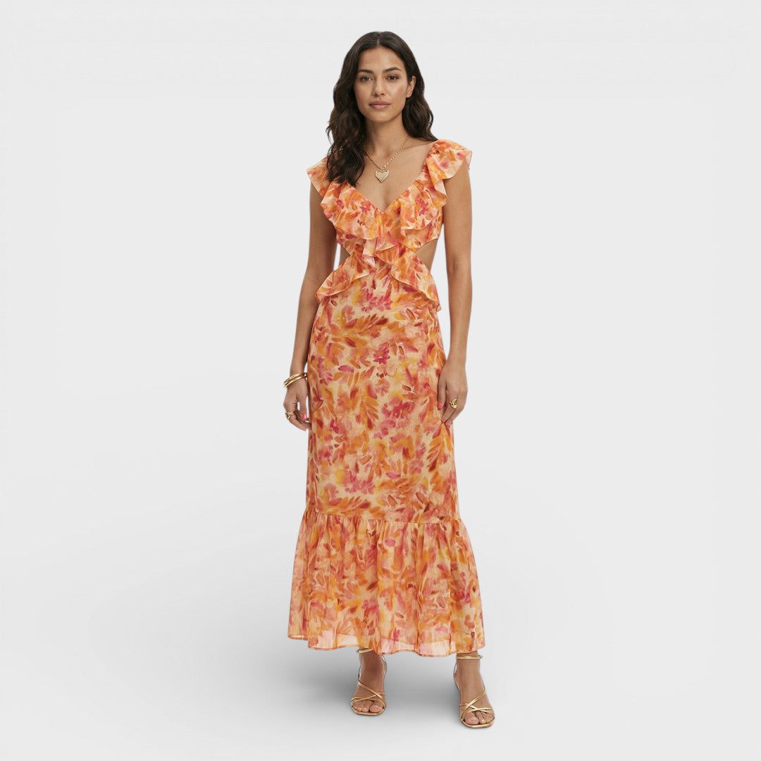 Velgara™ Kleid | Florale Romantik mit natürlicher Eleganz
