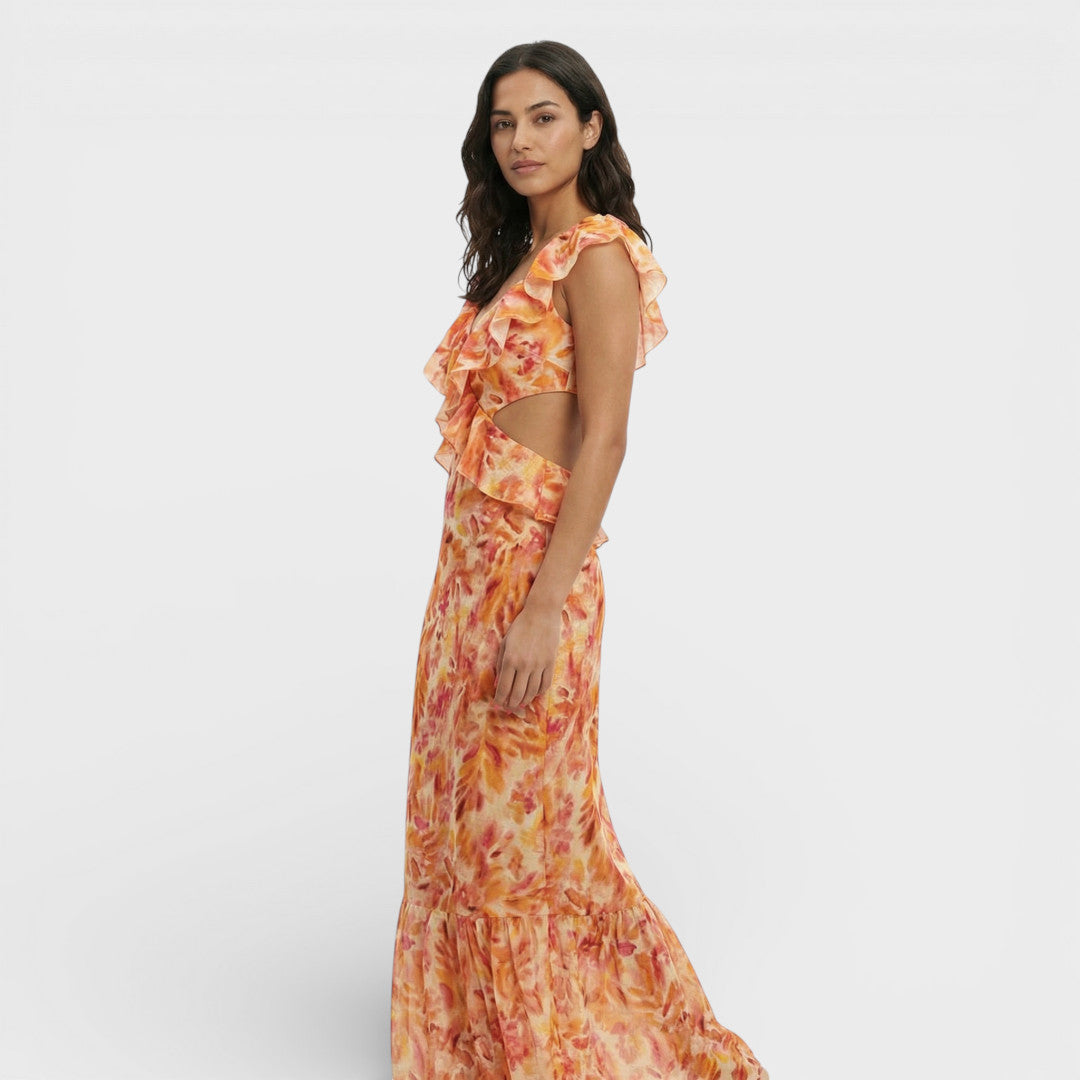 Velgara™ Kleid | Florale Romantik mit natürlicher Eleganz