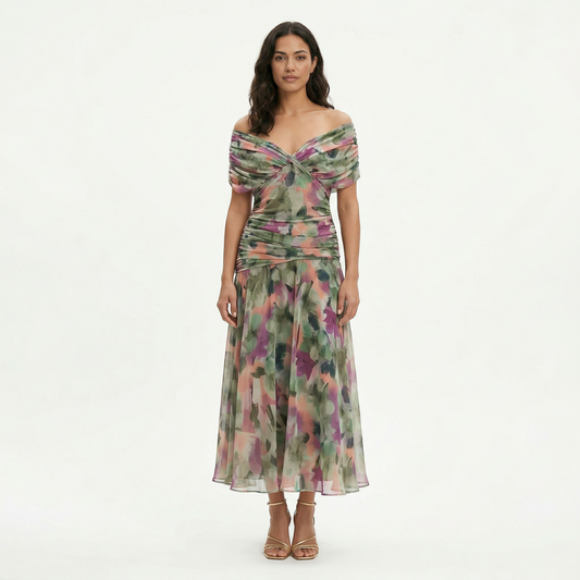 Dalma™ | Abito Elegante Stampato e Silhouette Fluida