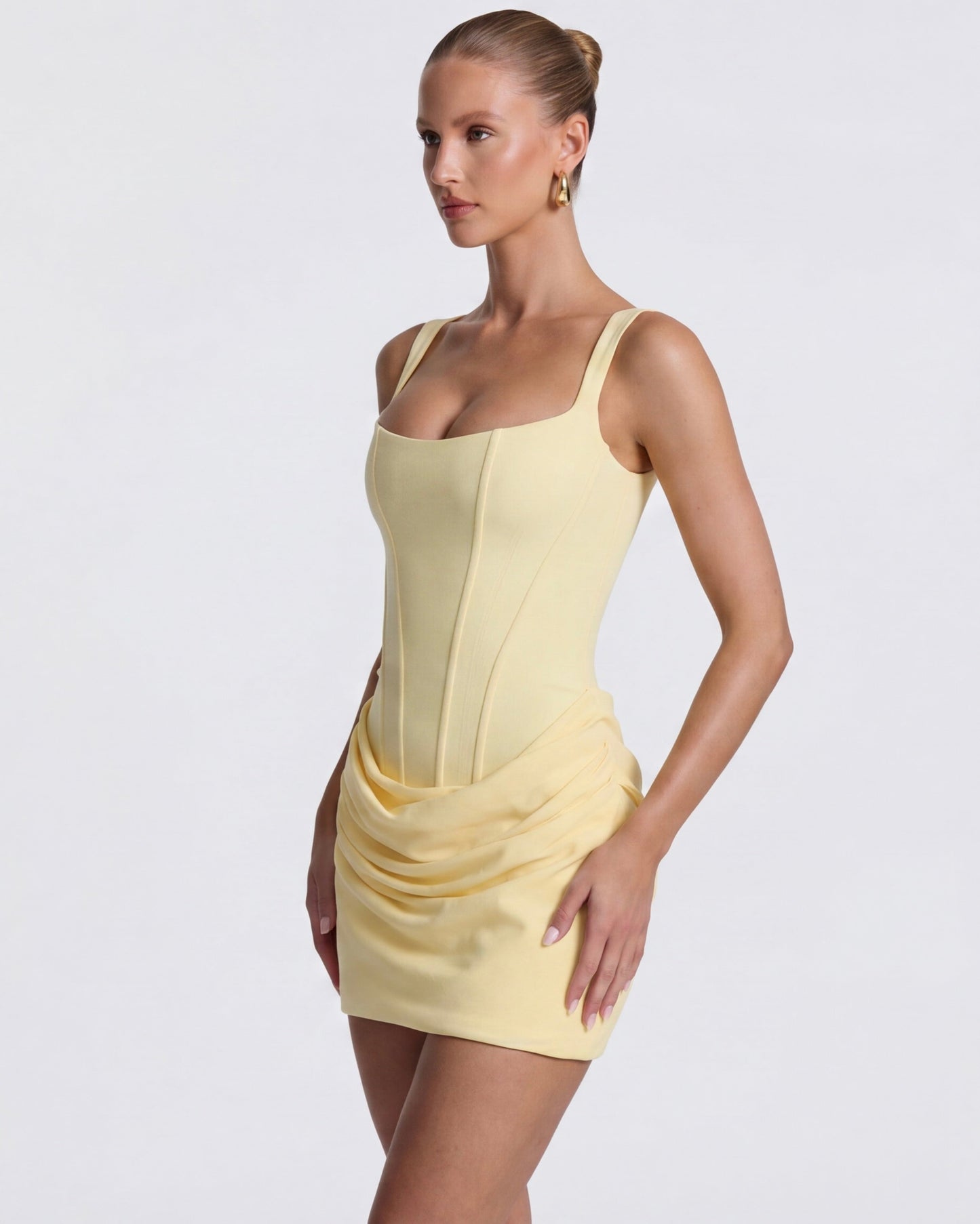 Espe™ | Strukturiertes Minikleid mit Korsett-Effekt