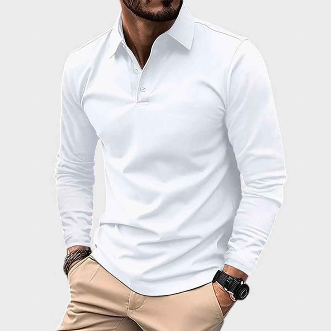 Guillermo™ | Lässiges Langarm-Polohemd