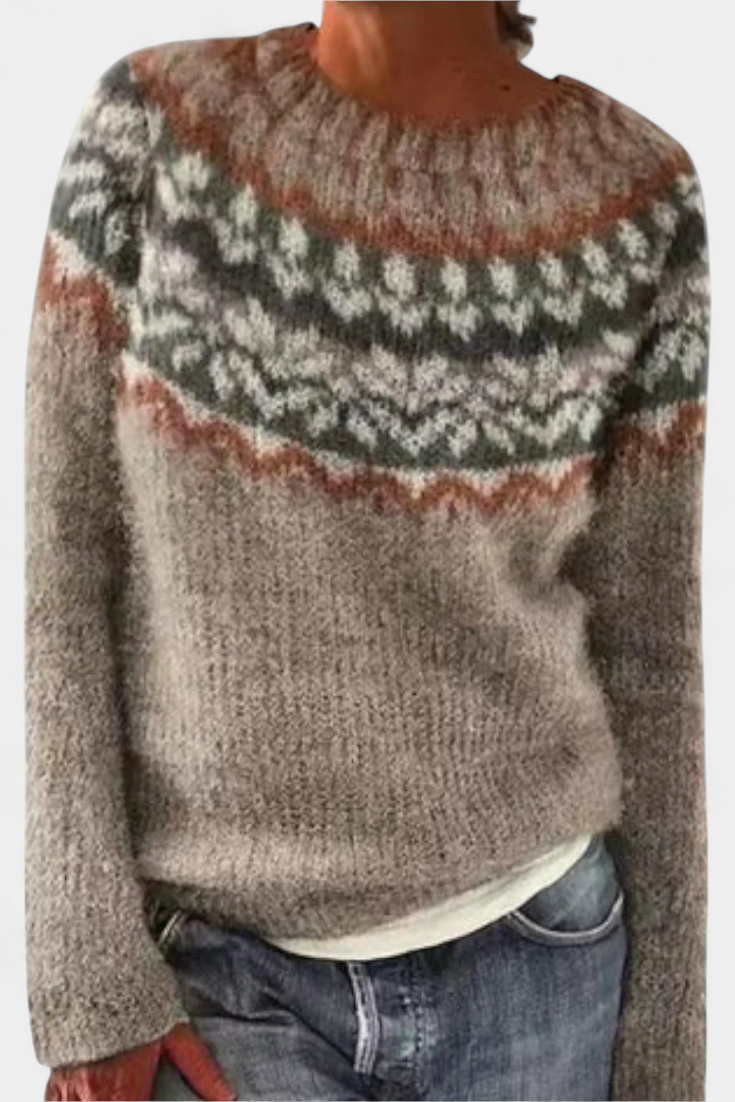 Jolessa Strickpullover mit Nordischem Muster